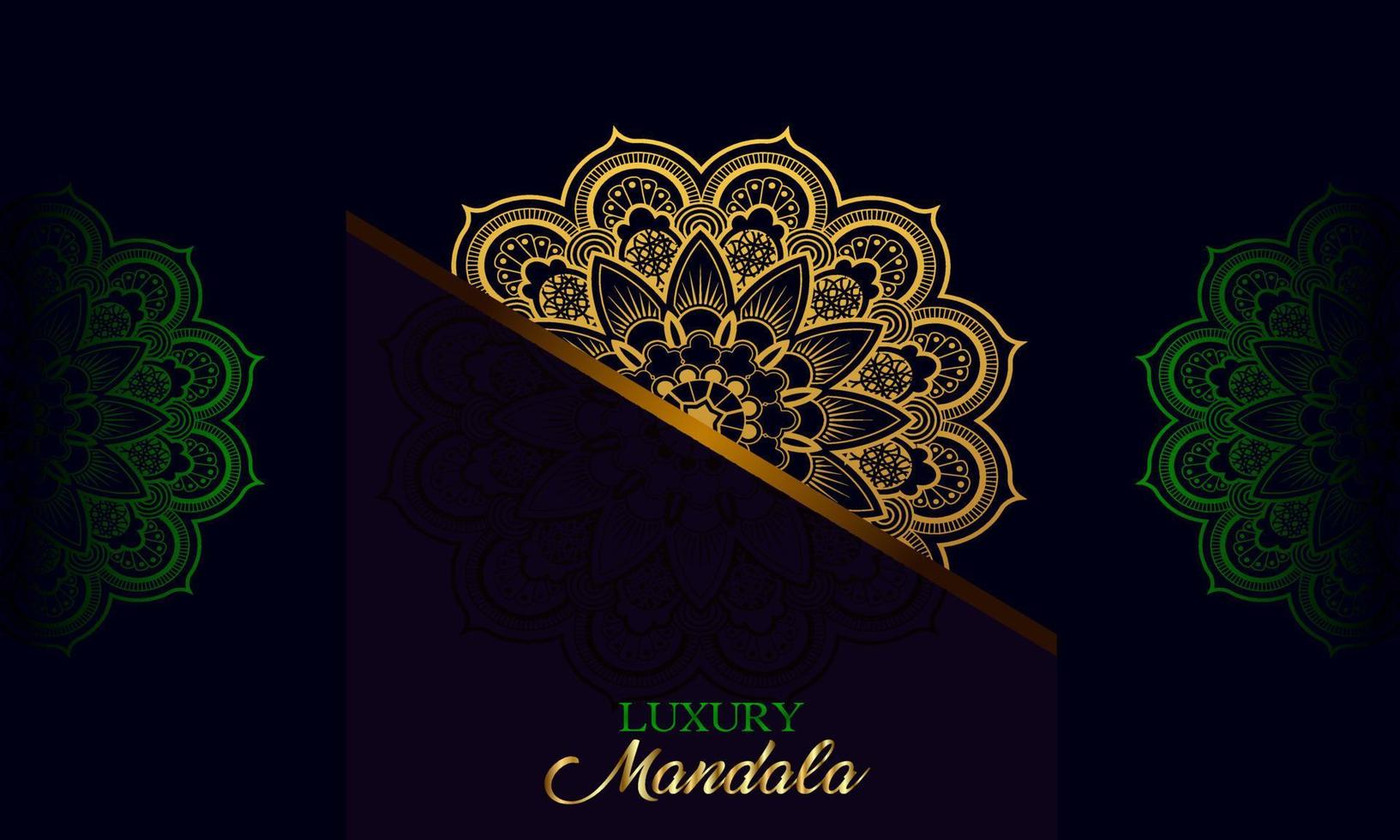 fond de mandala de luxe avec motif arabesque doré style oriental islamique arabe. mandala décoratif de style ramadan. vecteur