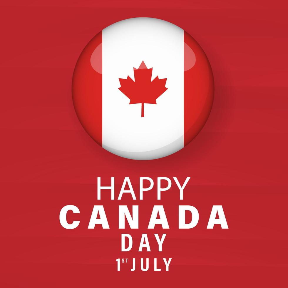 1 juillet. joyeux jour du Canada. papier découpé, carte, bannière, affiche, conception de fond. illustration vectorielle. vecteur