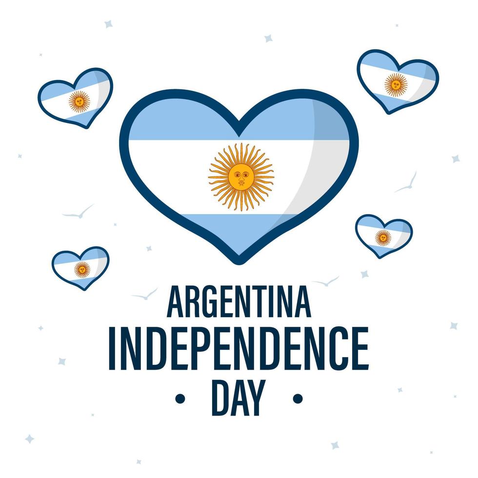 9 juillet, arrière-plan de la fête de l'indépendance de l'argentine. fête nationale argentine. carte, bannière, affiche, conception de fond. illustration vectorielle. vecteur