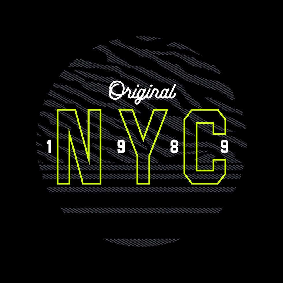 nyc, citation, conception graphique de typographie de slogan, pour les impressions de t-shirt, illustration vectorielle vecteur