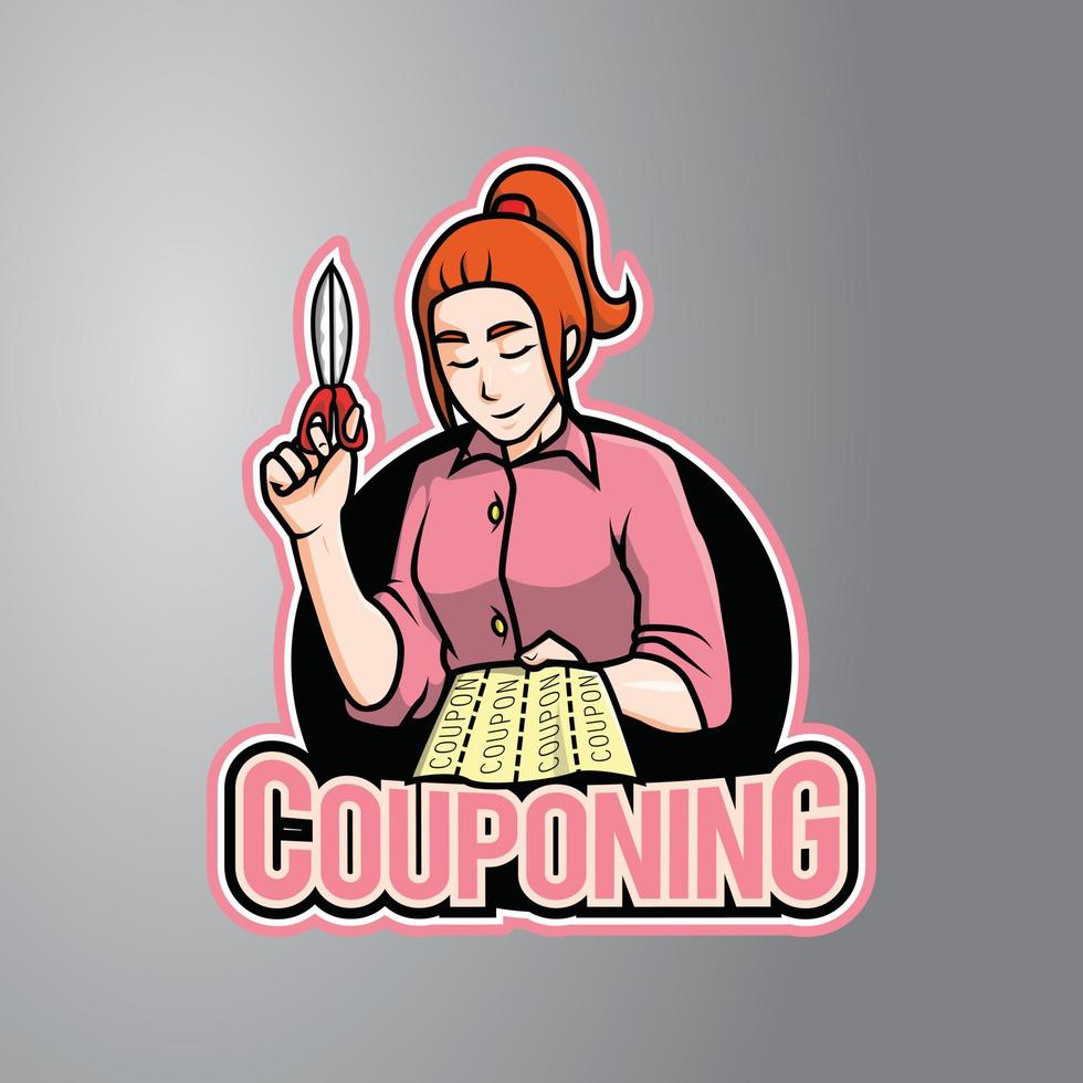 insigne de conception d'illustration de coupon vecteur