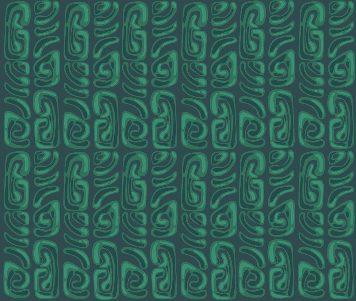 motif ethnique sans couture en vert. illustration vectorielle vecteur