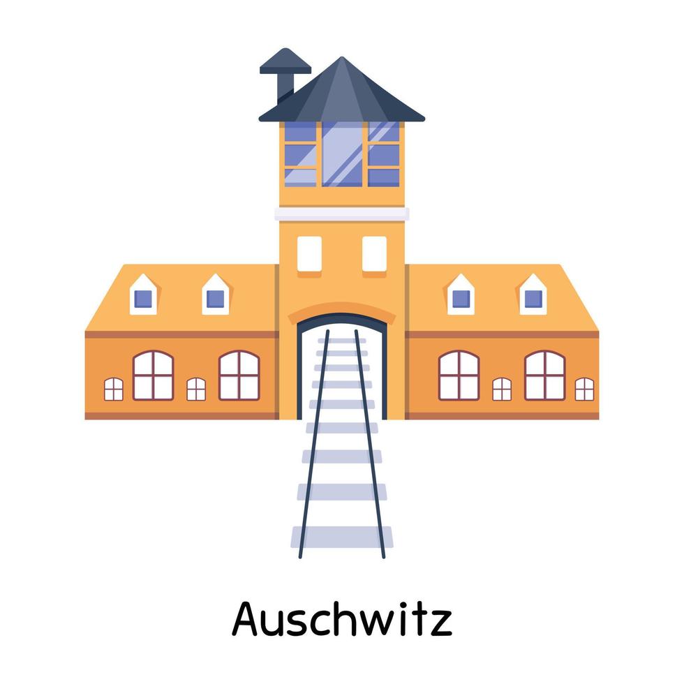 concepts d'auschwitz à la mode vecteur