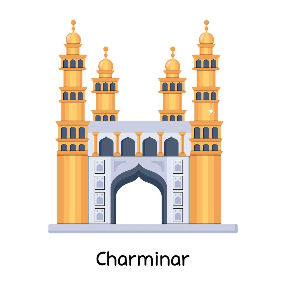 concepts charminar à la mode vecteur