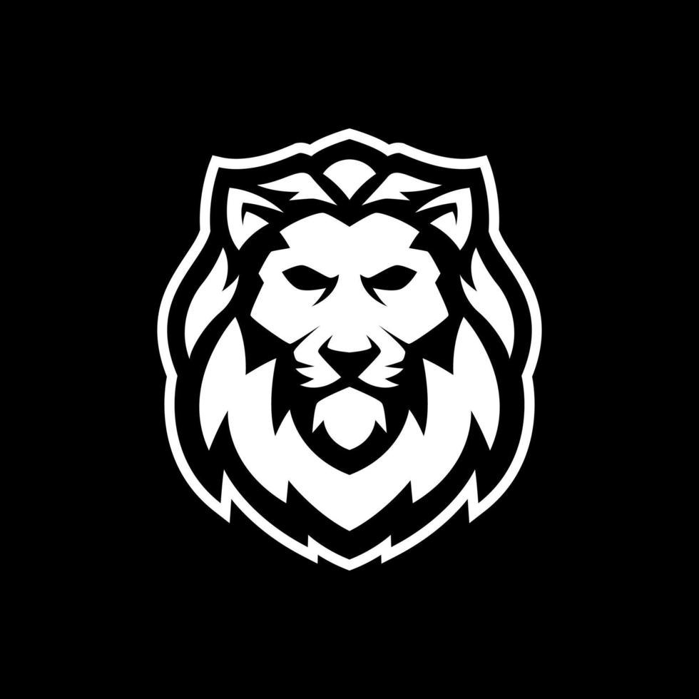 modèles de logo illustration mascotte tête de lion vecteur