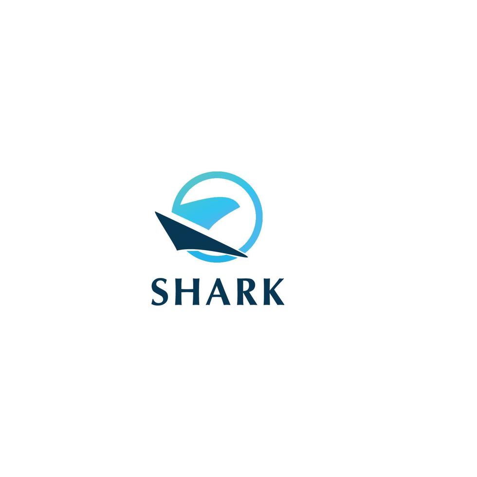 modèle de conception de logo abstrait requin vecteur