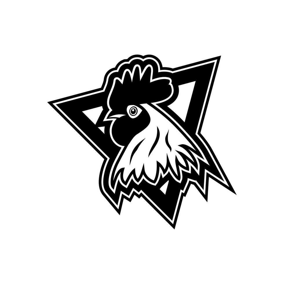 graphique vectoriel du logo du coq fringant