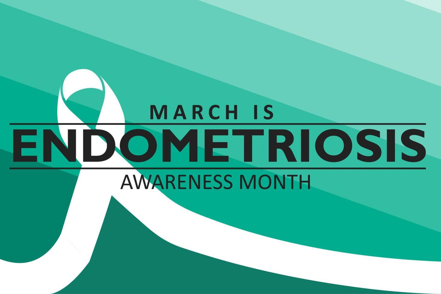 illustration vectorielle sur le thème du mois de sensibilisation à l'endométriose observé chaque année en mars. vecteur