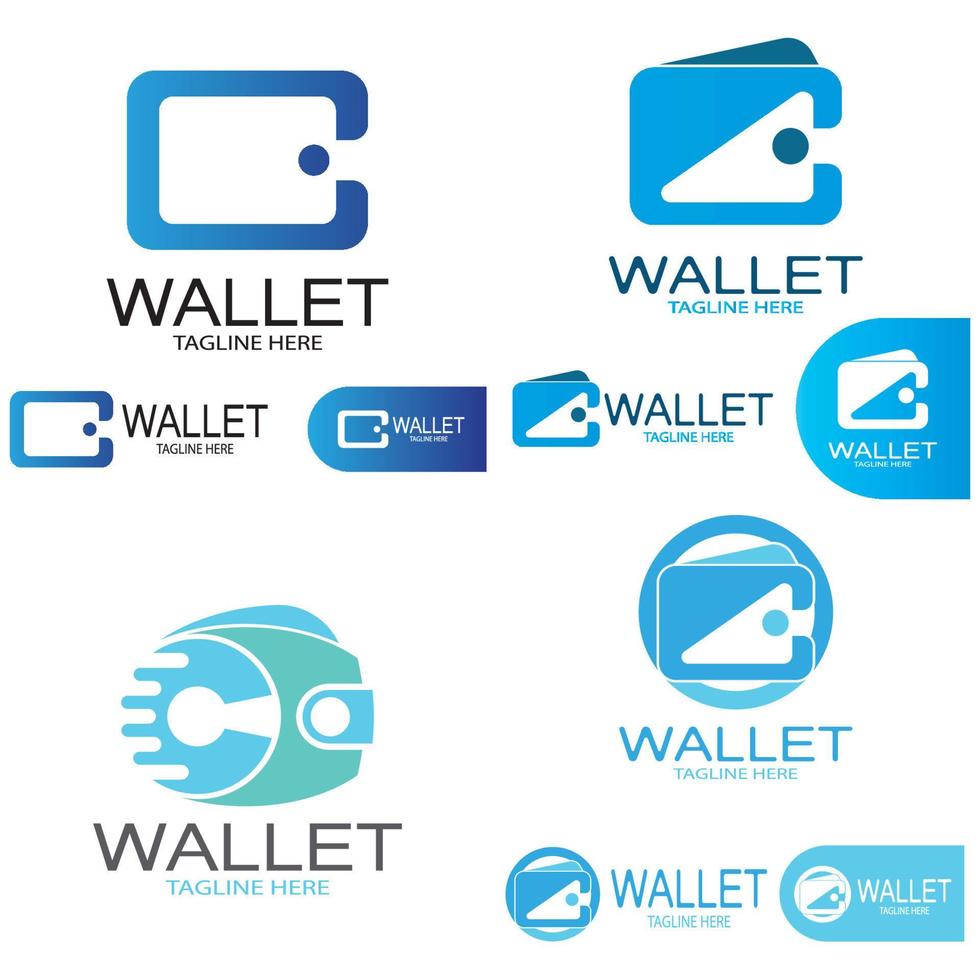 icône d'illustration de conception de logo de portefeuille électronique avec un concept moderne simple, pour les portefeuilles électroniques, les applications de stockage d'argent numérique, l'épargne numérique, les transactions d'argent numérique, image vectorielle vecteur