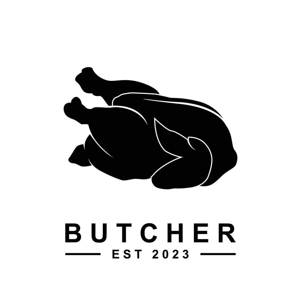 vecteur de logo de boucher avec modèle de slogan