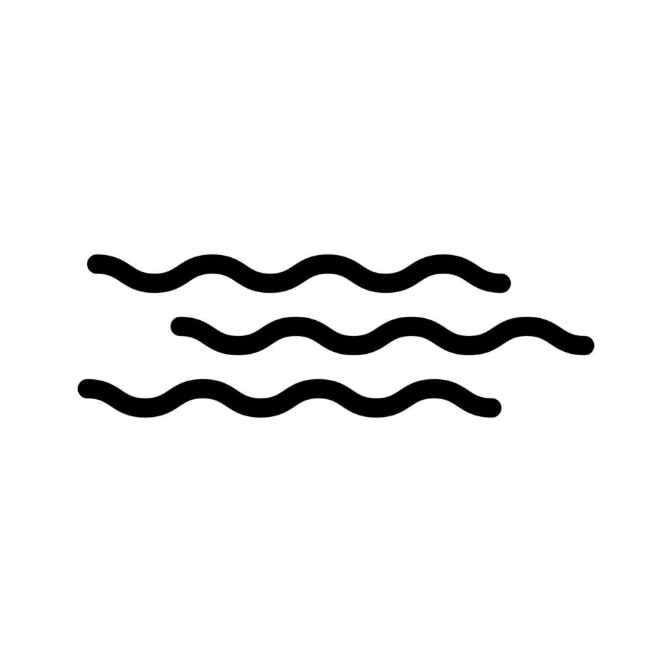 ligne d'icône de l'eau isolée sur fond blanc. icône noire plate mince sur le style de contour moderne. symbole linéaire et trait modifiable. illustration vectorielle de trait parfait simple et pixel vecteur