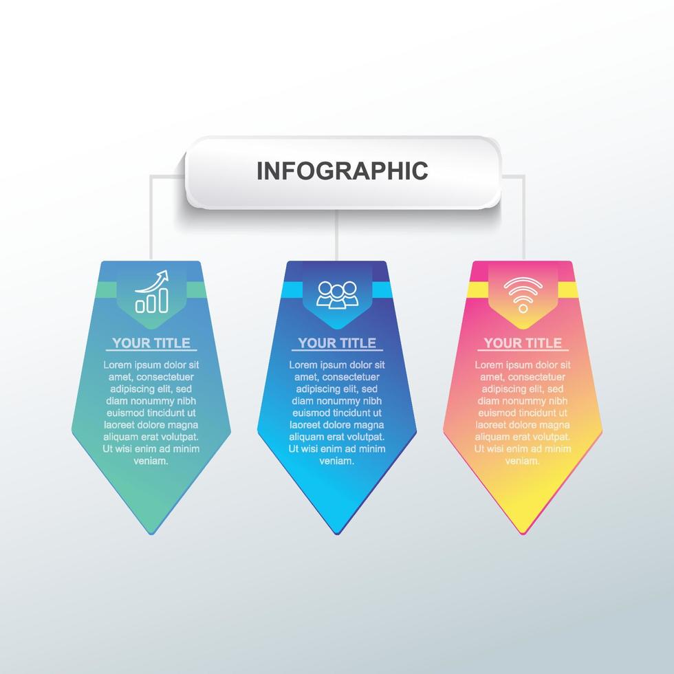 modèle d'infographie vectorielle pour la présentation, l'éducation, la conception de sites Web, les brochures, le dépliant et les affaires vecteur