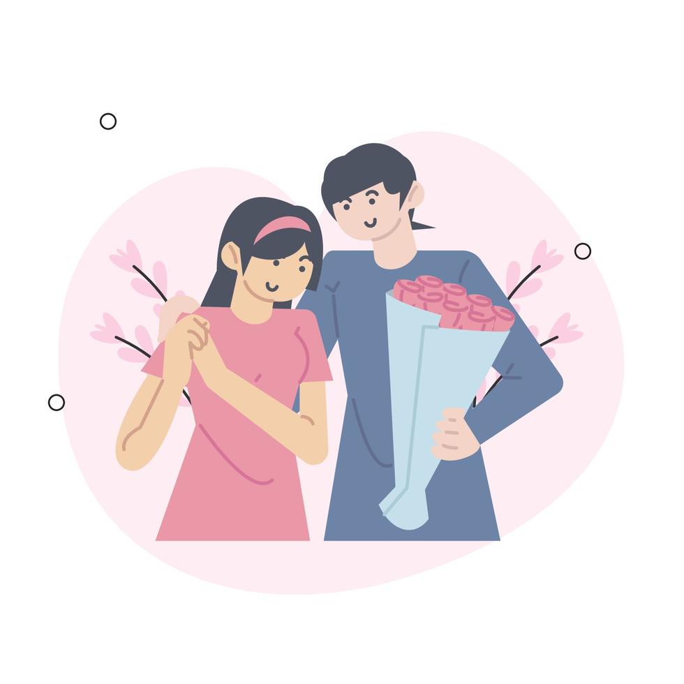 concept de la Saint-Valentin situations de personne isolée. collection de scènes avec des personnes célébrant des vacances romantiques, des couples à un rendez-vous, une relation amoureuse. méga ensemble. illustration vectorielle au design plat vecteur