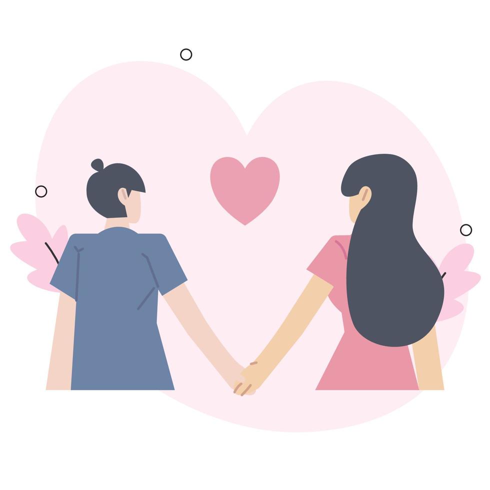 concept de la Saint-Valentin situations de personne isolée. collection de scènes avec des personnes célébrant des vacances romantiques, des couples à un rendez-vous, une relation amoureuse. méga ensemble. illustration vectorielle au design plat vecteur