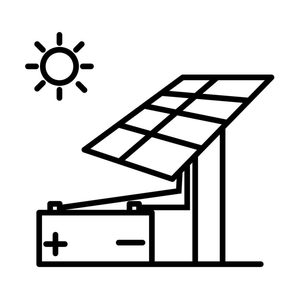 icône de vecteur d'énergie solaire