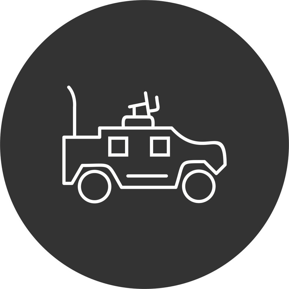 icône de vecteur de véhicule militaire