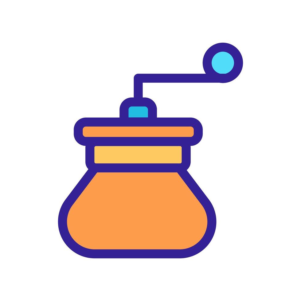 vecteur d'icône de moulin à café. illustration de symbole de contour isolé