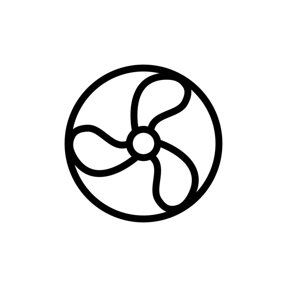 vecteur d'icône de ventilateur. illustration de symbole de contour isolé