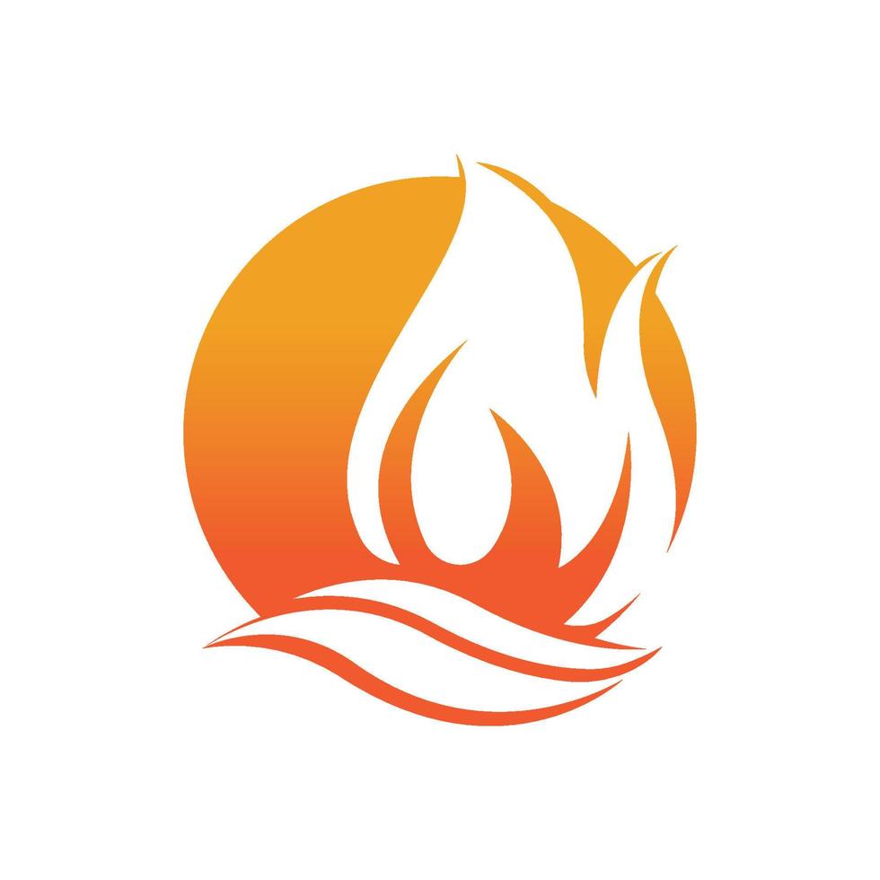 illustration de conception de logo de feu et symbole de feu vecteur