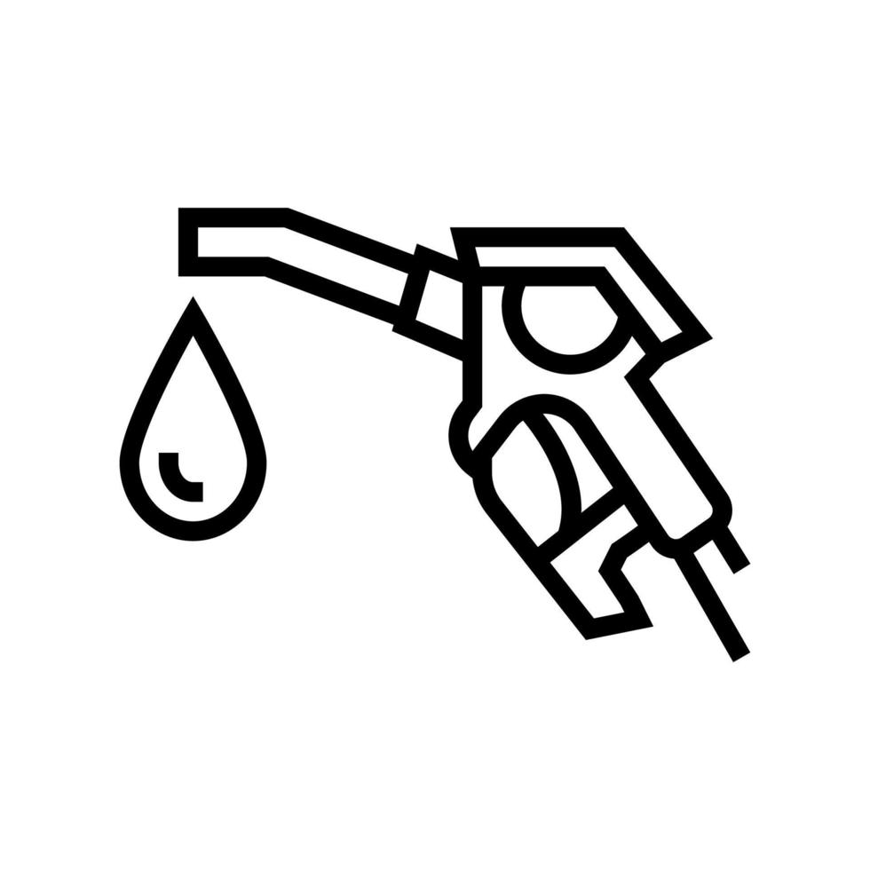illustration vectorielle de l'icône de la ligne de la station d'essence d'hydrogène vecteur
