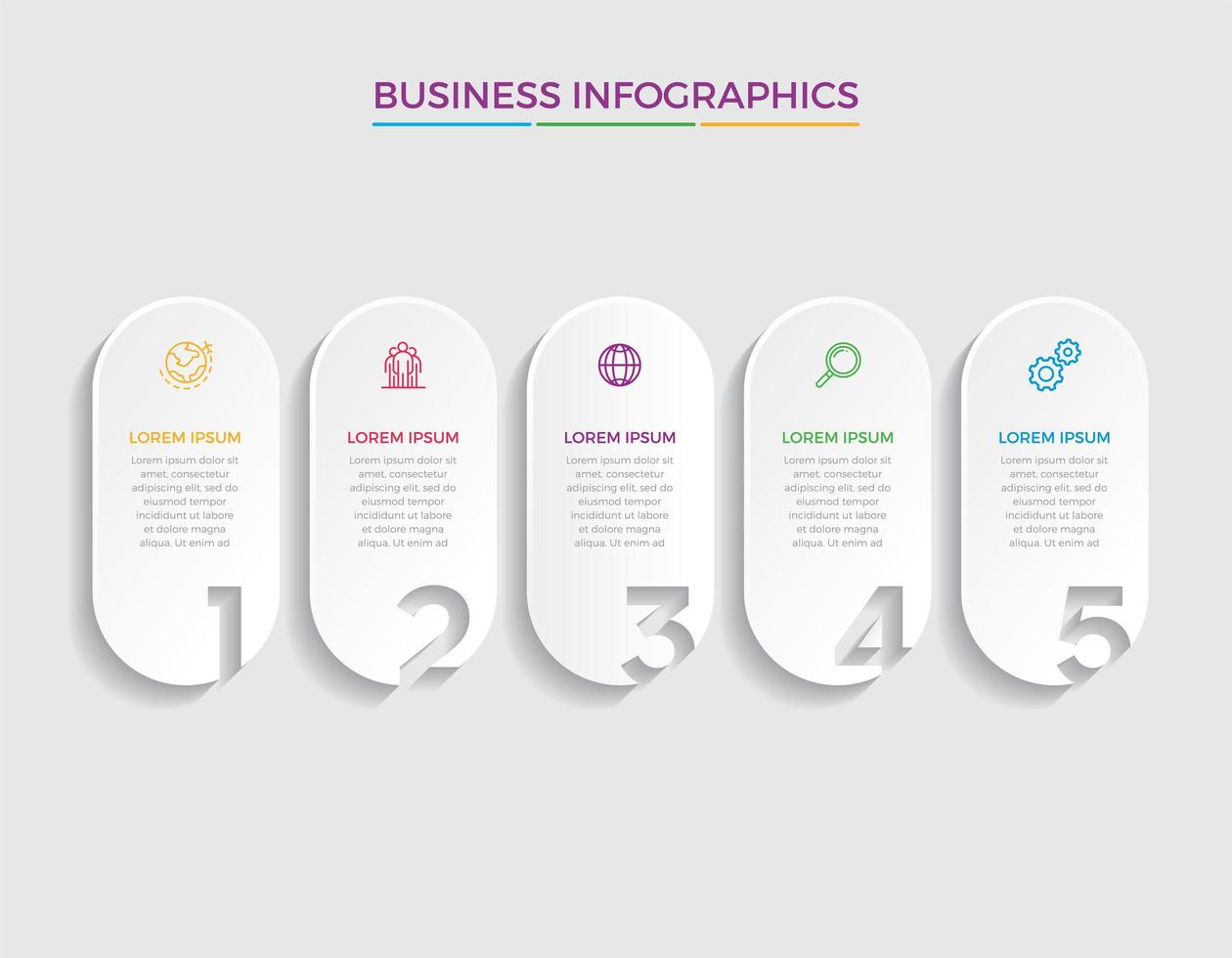 illustration vectorielle de business concept infographie design vecteur