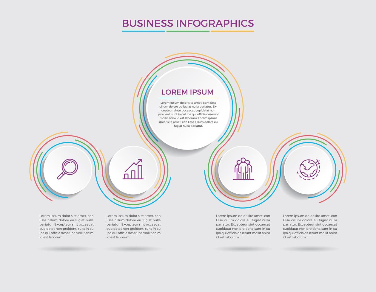illustration vectorielle de business concept infographie design vecteur