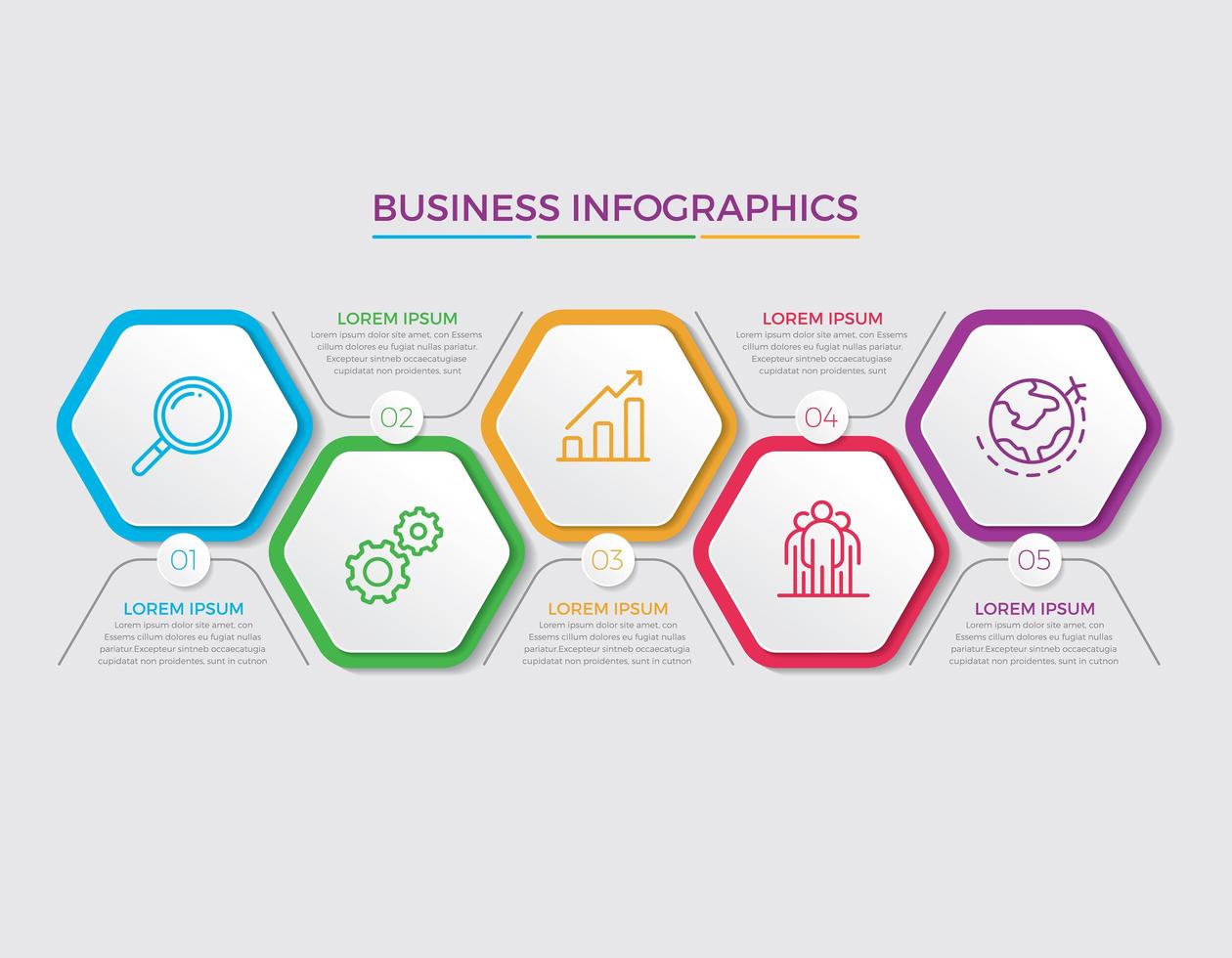 illustration vectorielle de business concept infographie design vecteur