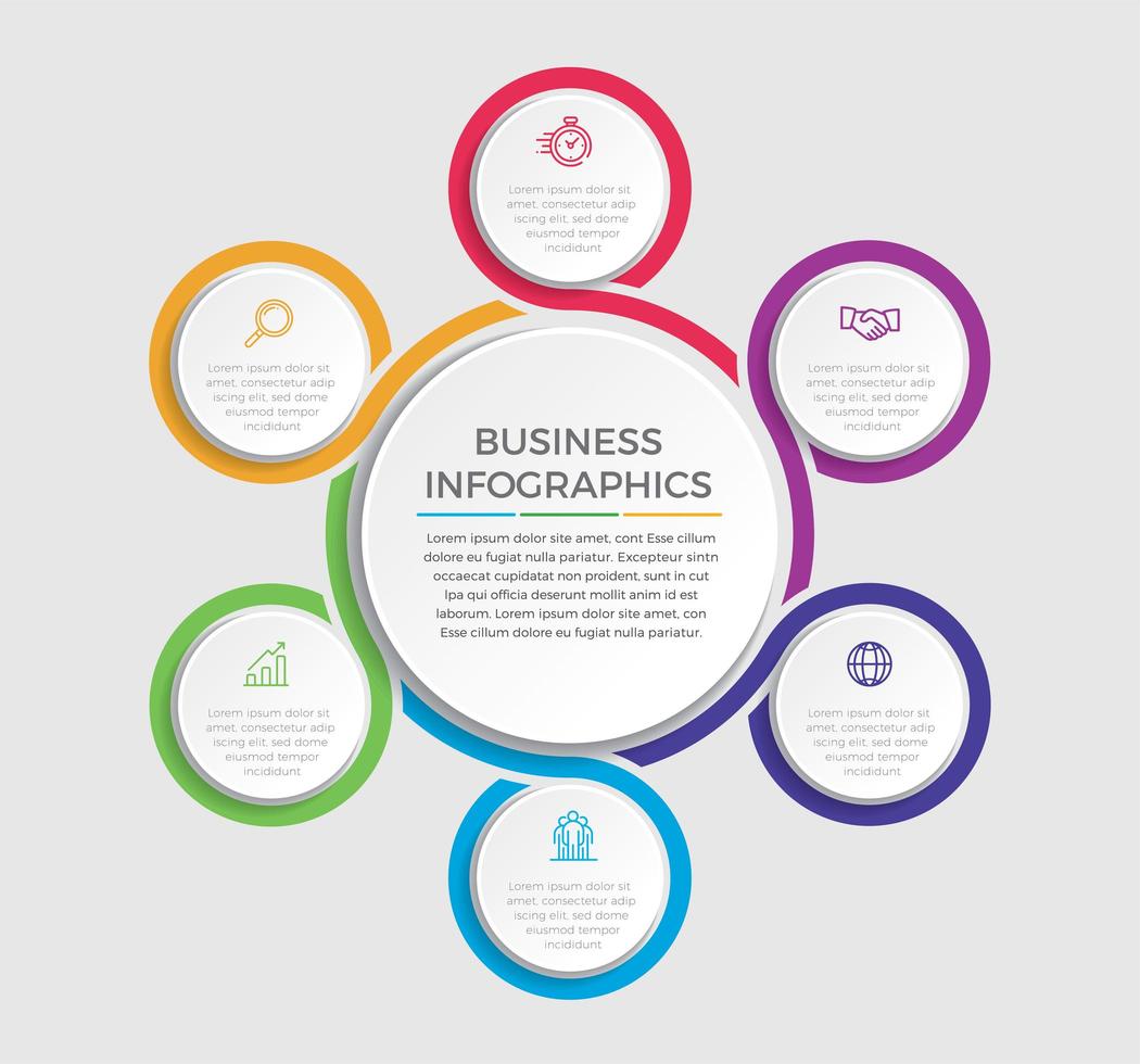 illustration vectorielle de business concept infographie design vecteur