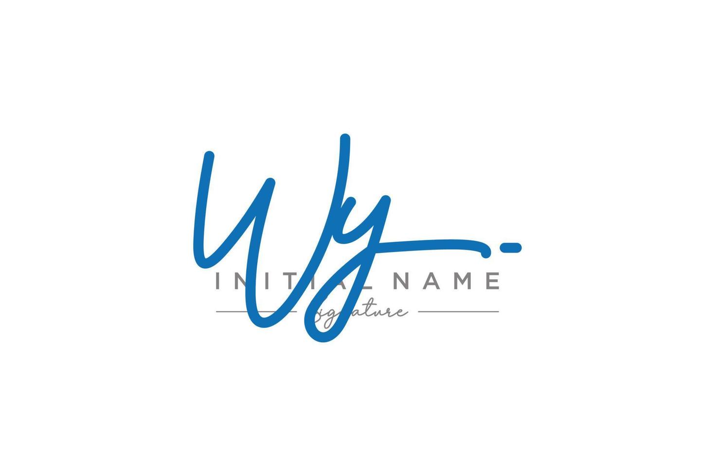 vecteur de modèle de logo de signature wy initial. illustration vectorielle de calligraphie dessinée à la main.