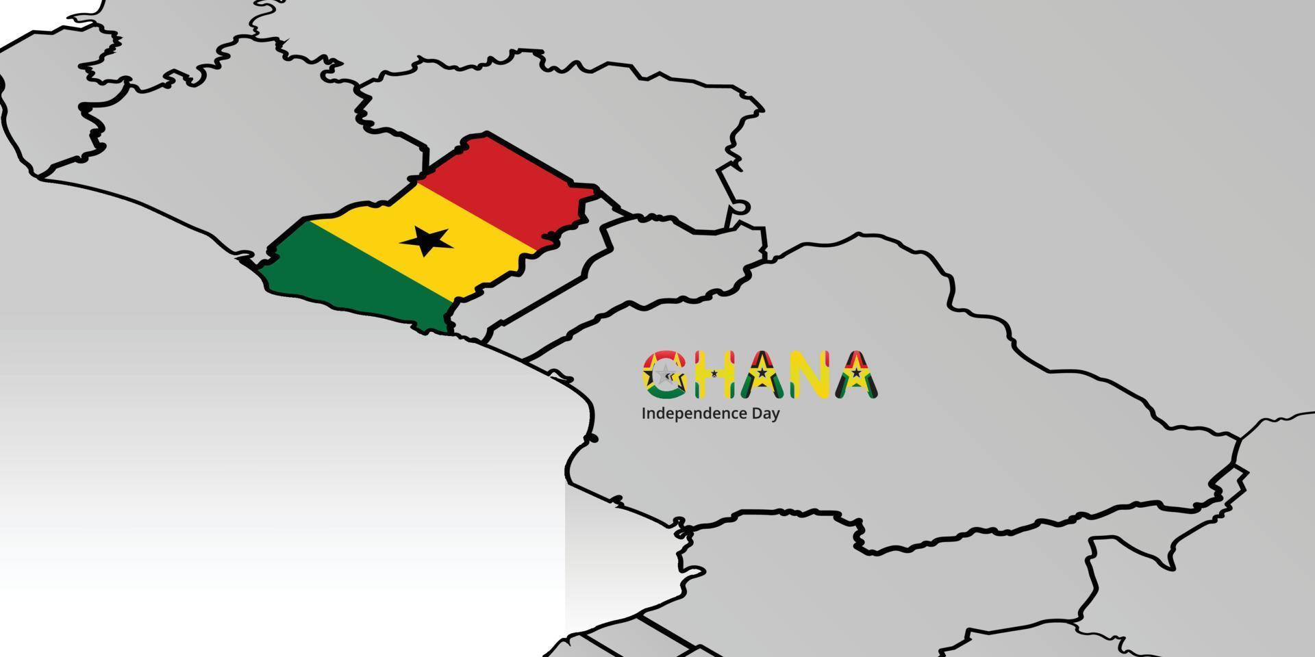 fête de l'indépendance du ghana, pour commémorer le grand jour du pays vecteur