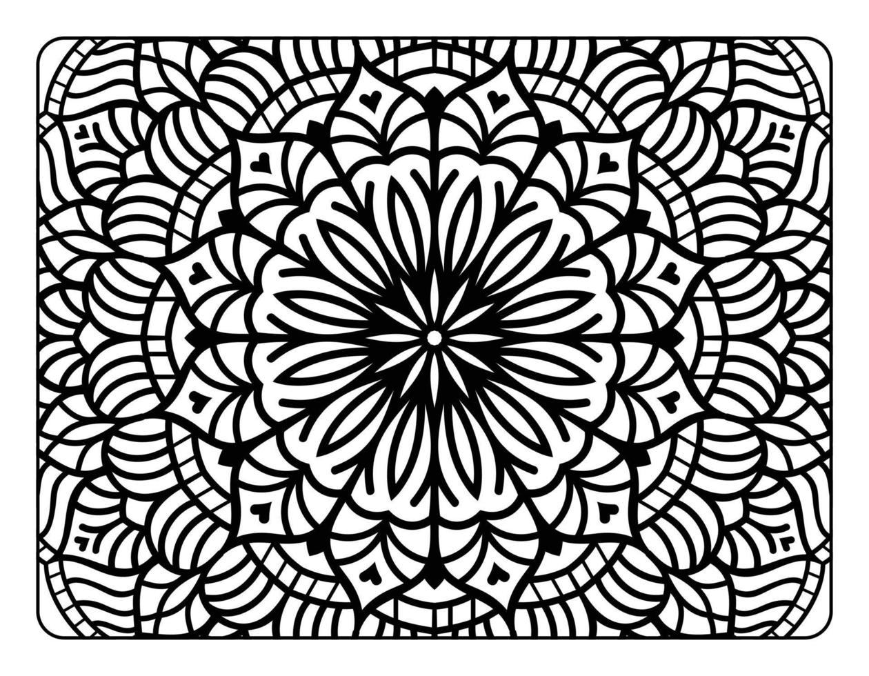 page de coloriage de mandala adulte pour la relaxation, page de coloriage  pour adulte, page de livre de coloriage avec art de motif de mandala floral  18917430 Art vectoriel chez Vecteezy