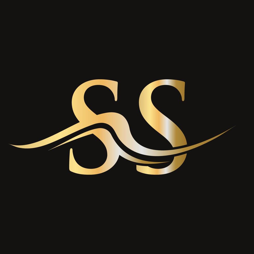 lettre ss logo design monogramme logotype d'entreprise et d'entreprise vecteur