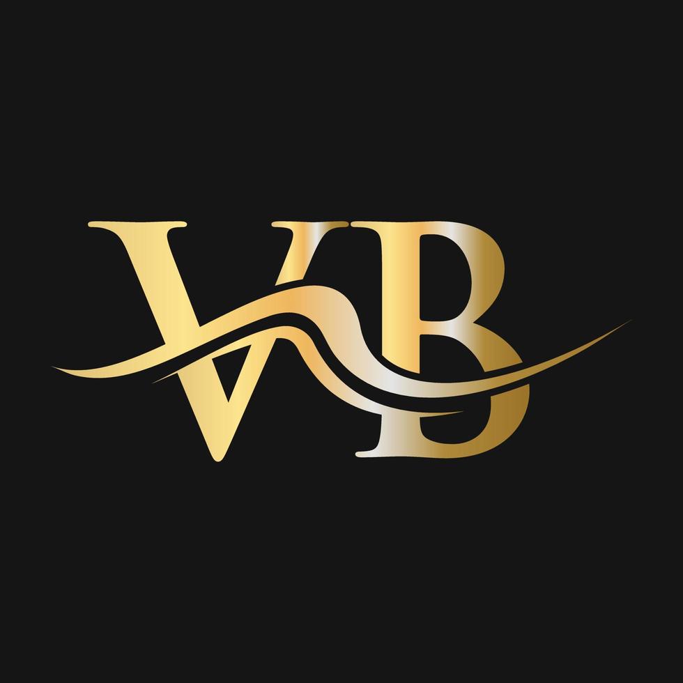 modèle de conception de logo lettre vb monogramme logotype d'entreprise et d'entreprise vecteur