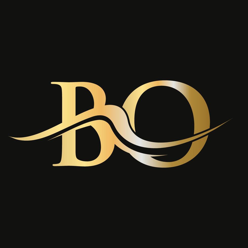 lettre bo logo design monogramme logotype d'entreprise et d'entreprise vecteur