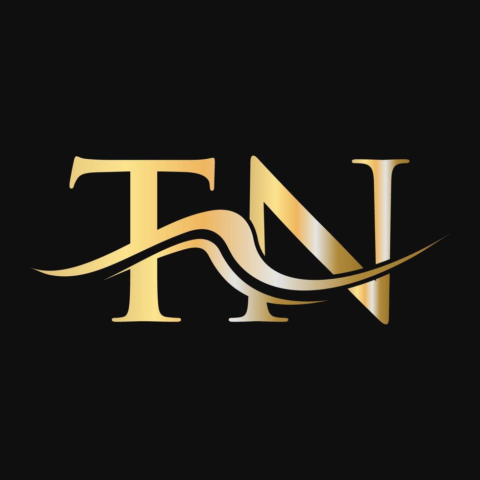 lettre tn logo design monogramme logotype d'entreprise et d'entreprise vecteur