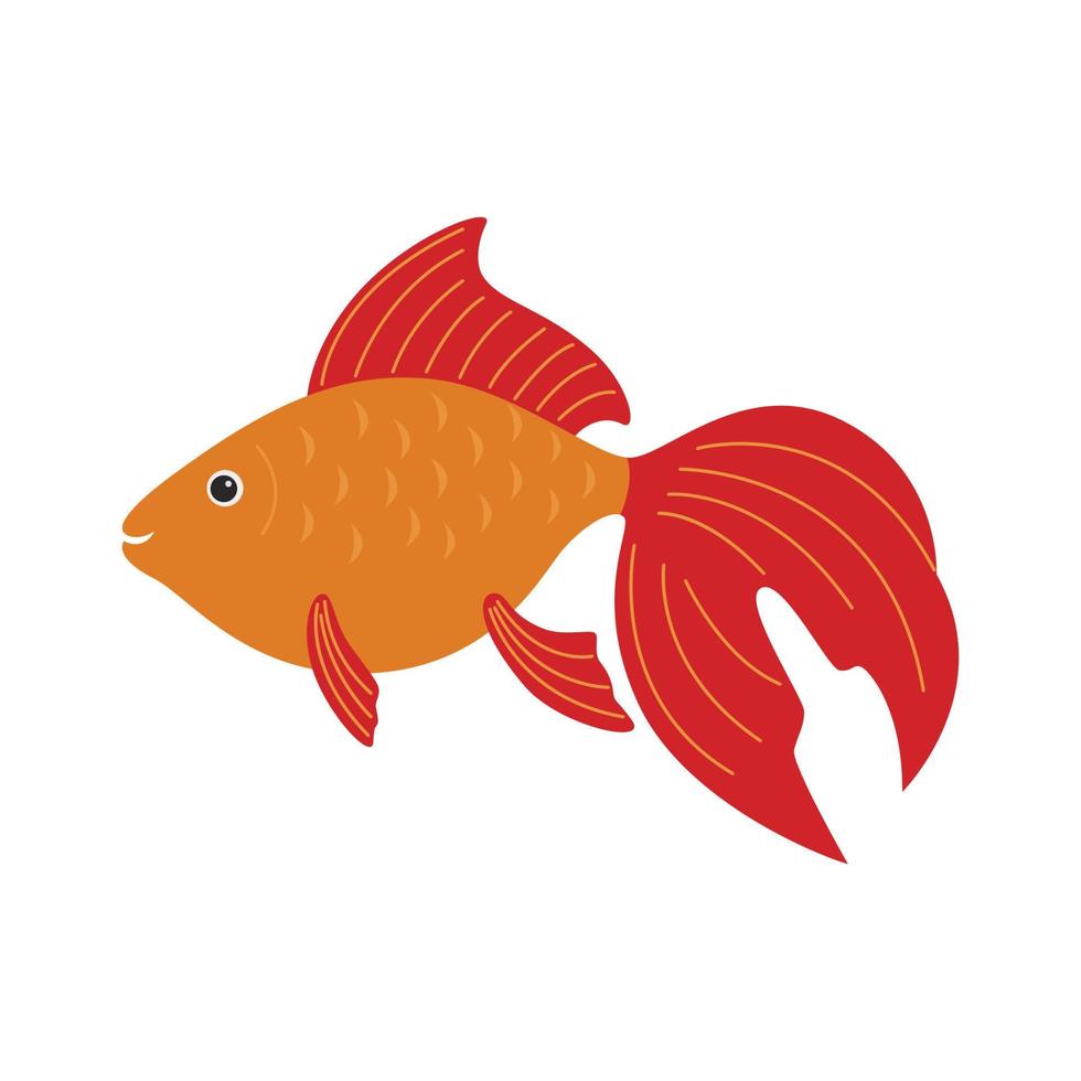 illustration vectorielle de poisson rouge. vecteur