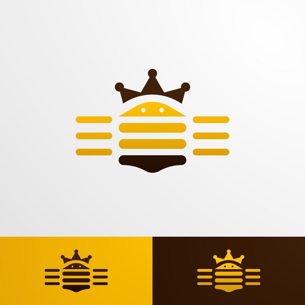 modèle de logo d'abeille, style moderne et propre adapté à l'entreprise, format vectoriel eps