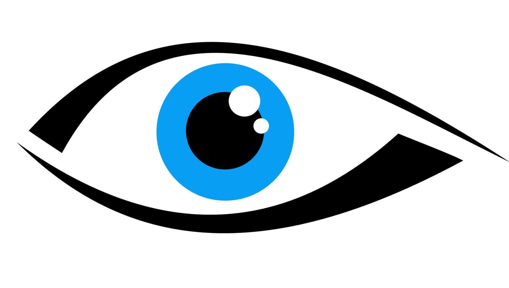 logo avec un oeil bleu vecteur