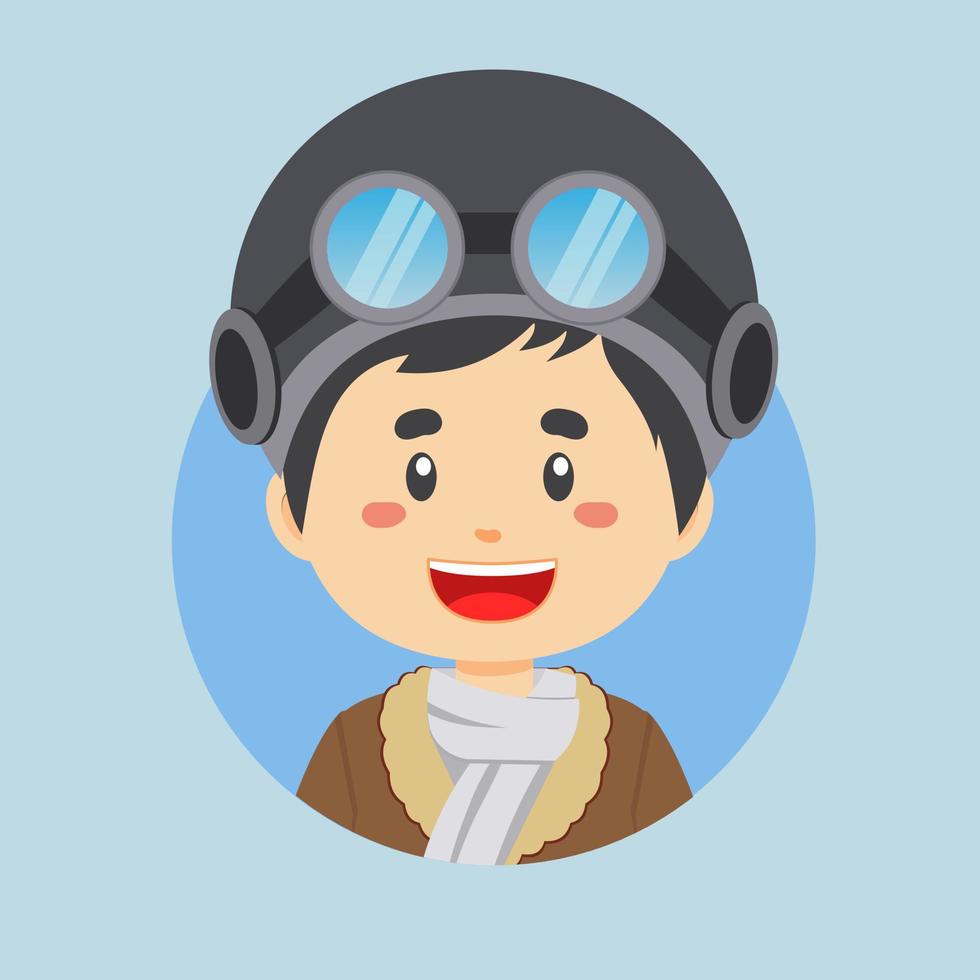 avatar d'un personnage pilote vecteur