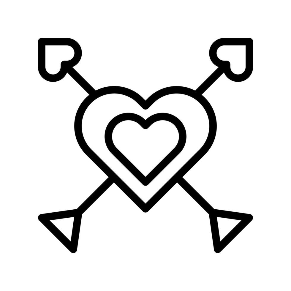 flèche icône contour style valentine illustration vecteur élément et symbole parfait.