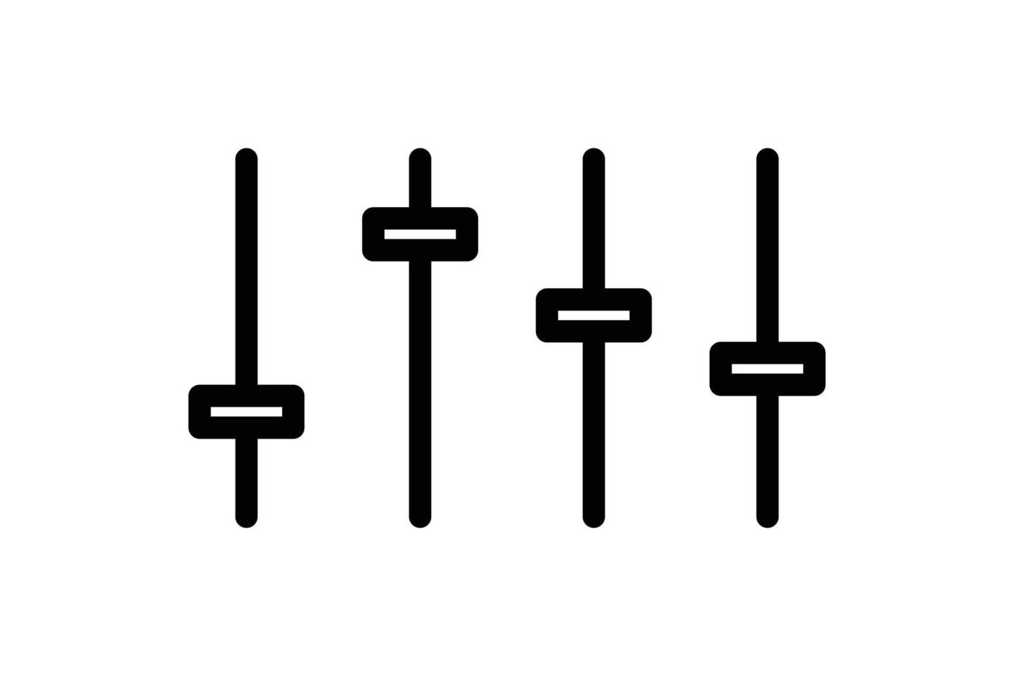 illustration de l'icône de contrôle du volume. icône liée au lecteur de musique. style d'icône de ligne. conception de vecteur simple modifiable