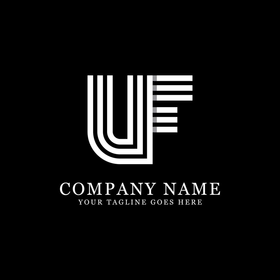 conceptions de logo initiales uf, modèle de logo monogramme créatif vecteur