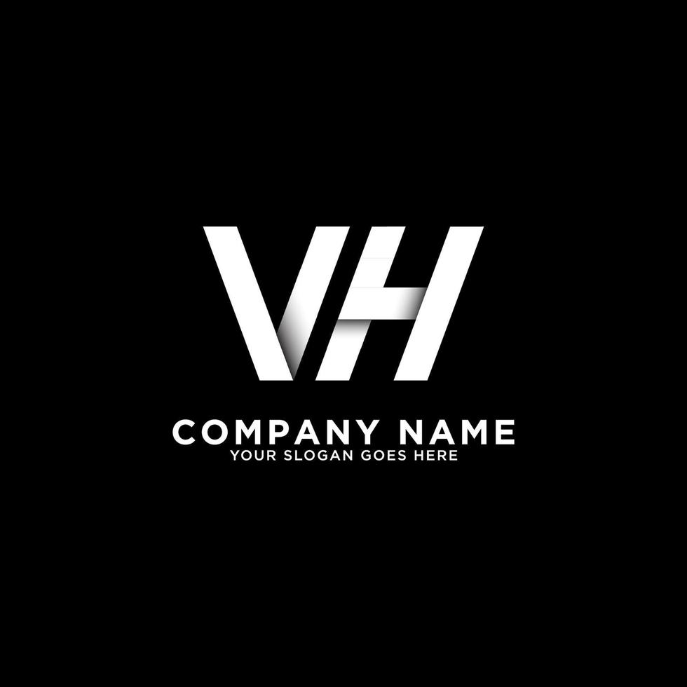 nom initial vh lettre logo design illustration vectorielle, le mieux pour le logo de votre entreprise vecteur