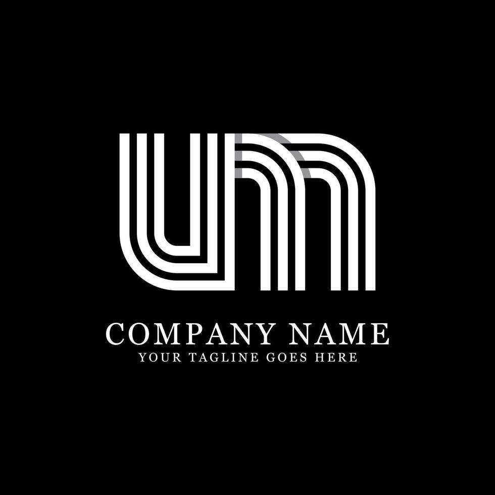 um conceptions de logo initiales, modèle de logo monogramme créatif vecteur