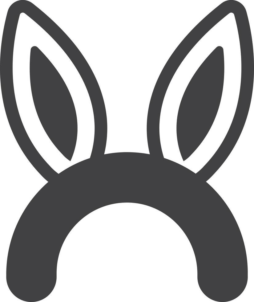 bandeau avec illustration d'oreilles de lapin dans un style minimaliste vecteur