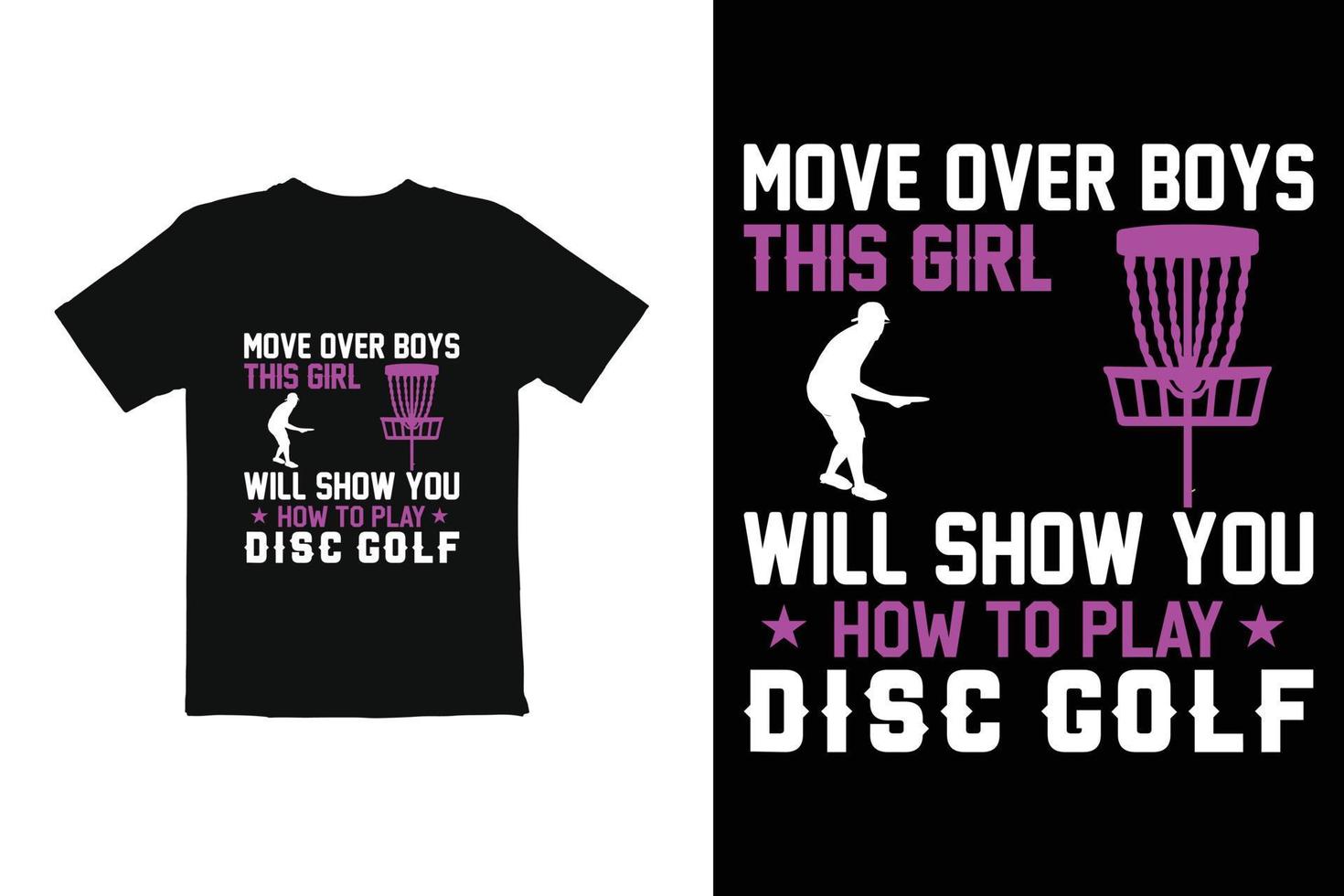 conception de t-shirt de golf de disque. chemise de disc golf vecteur