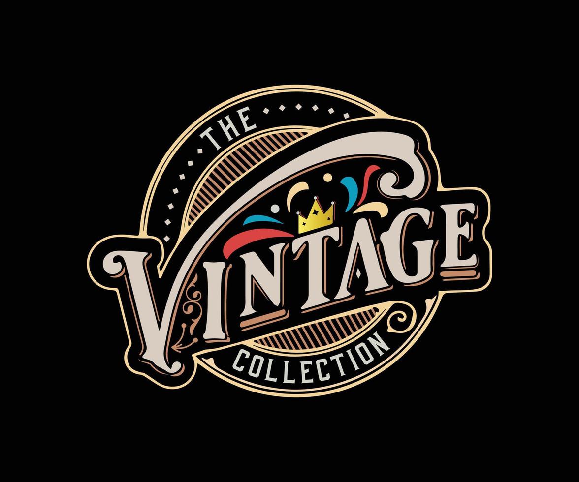 insignes ou logotypes rétro vintage vecteur