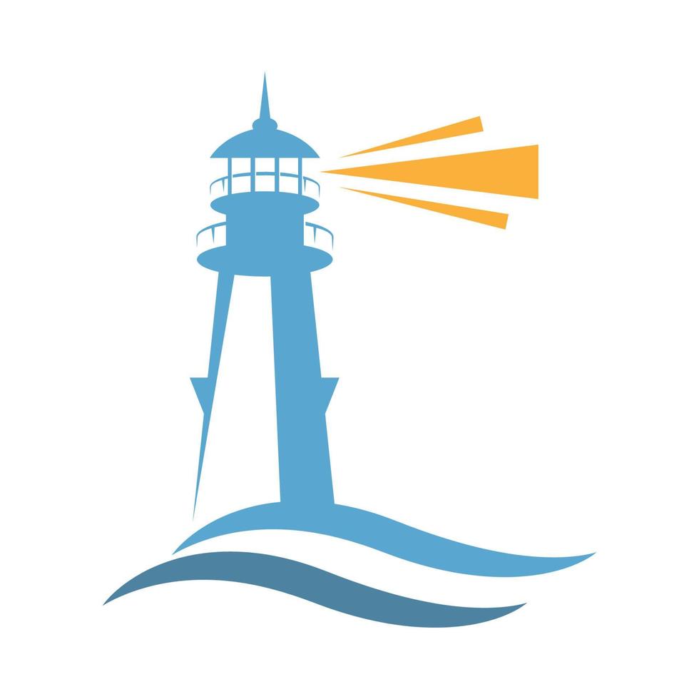 création d'icône logo phare vecteur