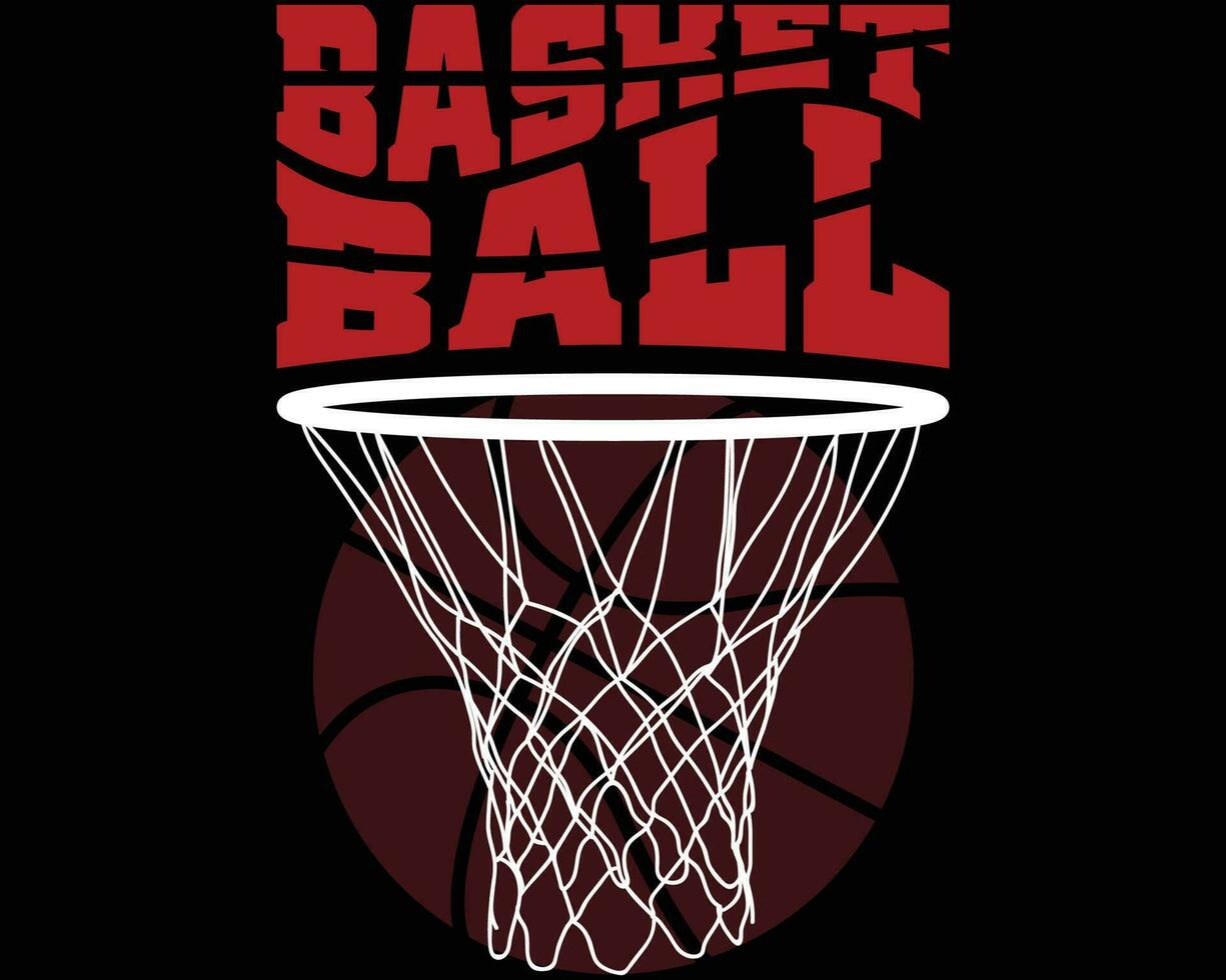 conception de t-shirt de basket-ball en illustration pour les amateurs de sport. eps-10. vecteur