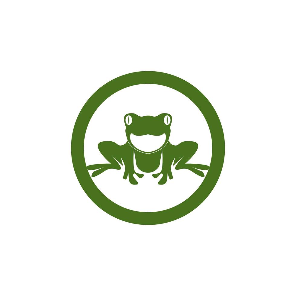 icône de grenouille verte et illustration vectorielle de symbole vecteur